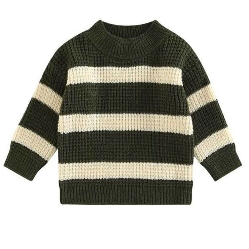 New toddler kids’ soft striped pullover sweater 12-24 months